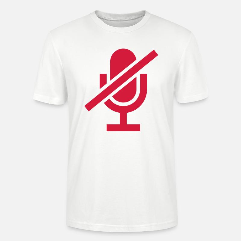 Stumm schalten Mikrofon - Stanley/Stella Unisex Bio-T-Shirt CRAFTER - Weiß