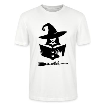 Hexe – Hexengeschenk - Stanley/Stella Unisex Bio-T-Shirt CRAFTER - Weiß - Vorne - Alina (178cm) & Michal (187cm)