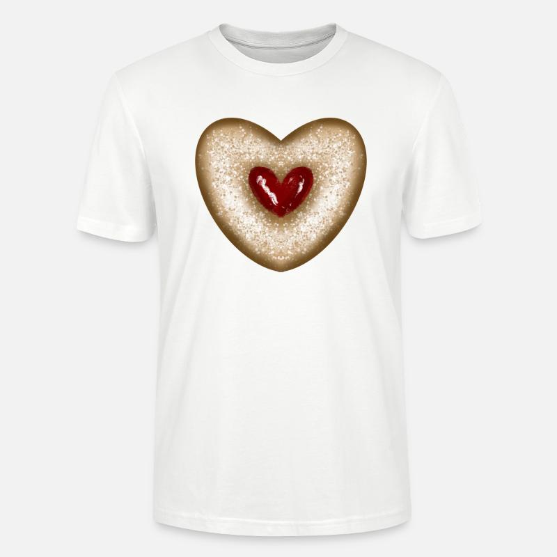 Weihnachtsplätzchen, Keks, Marmeladenherz - Stanley/Stella Unisex Bio-T-Shirt CRAFTER - Weiß