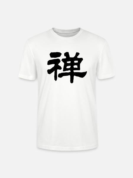 Chinese words: Zen - Stanley/Stella CRAFTER Unisex Organic T-Shirt - white