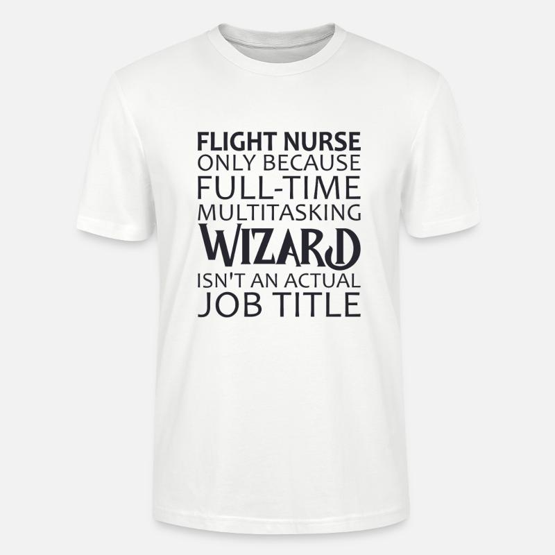 Flight Nurse Wizard Luftrettung - Stanley/Stella Unisex Bio-T-Shirt CRAFTER - Weiß