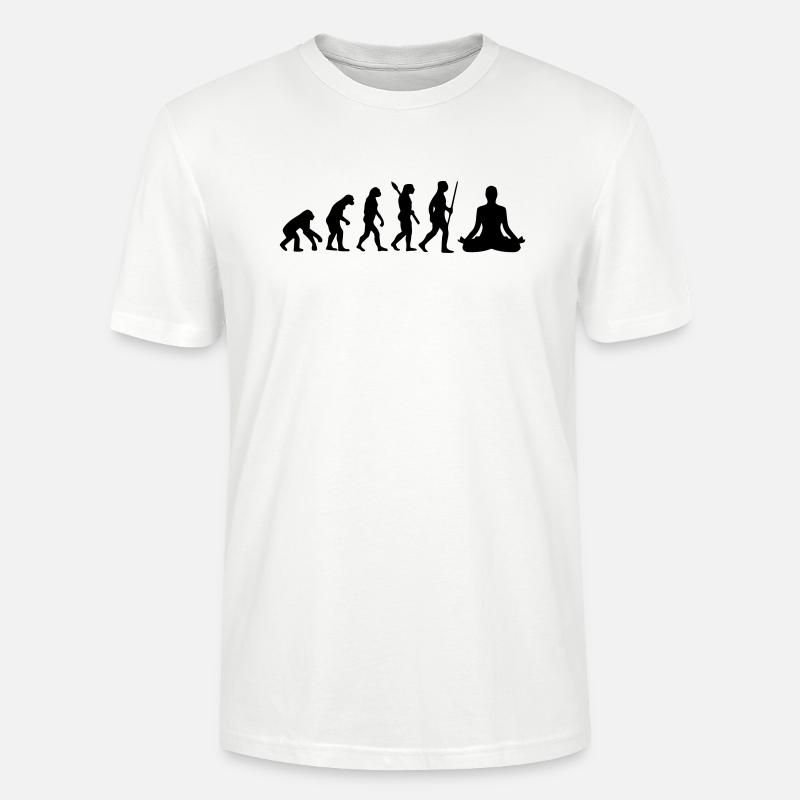 MEDITATION EVOLUTION! - Stanley/Stella CRAFTER Unisex Organic T-Shirt - white