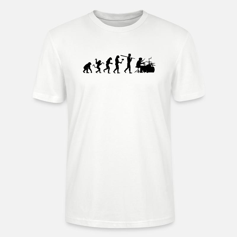 ÉVOLUTION DE LA MUSIQUE ! - T-shirt bio CRAFTER Stanley Stella Unisexe - blanc