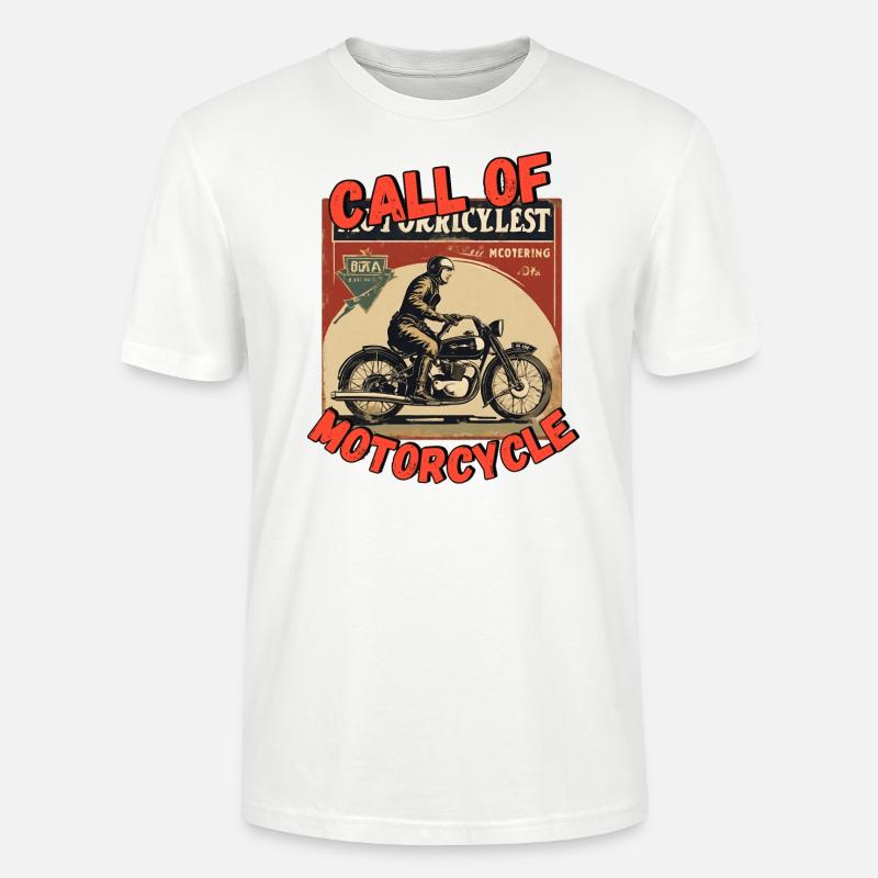 Nostalgie Biker 3 - Stanley/Stella Unisex Bio-T-Shirt CRAFTER - Weiß