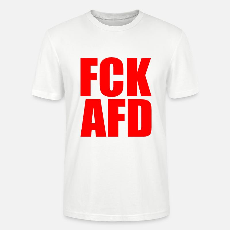Fck afd - Stanley/Stella Unisex Bio-T-Shirt CRAFTER - Weiß