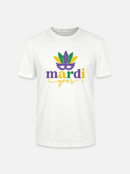 Mardi Gras Maske - Stanley/Stella Unisex Bio-T-Shirt CRAFTER - Weiß
