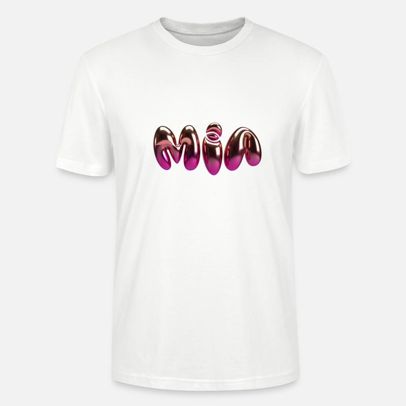 mia,ballon,metallic,3d,ballon,3d schrift,metallic - Stanley/Stella Unisex Bio-T-Shirt CRAFTER - Weiß