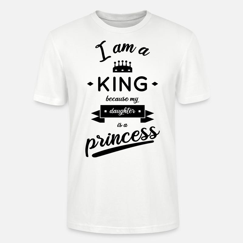 Dad - I am a king - T-shirt bio CRAFTER Stanley Stella Unisexe - blanc
