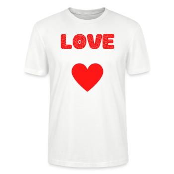 Love - T-shirt bio CRAFTER Stanley Stella Unisexe - blanc - Devant - Alina (178cm) & Michal (187cm)