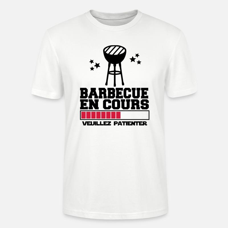 barbecue en cours - T-shirt bio CRAFTER Stanley Stella Unisexe - blanc
