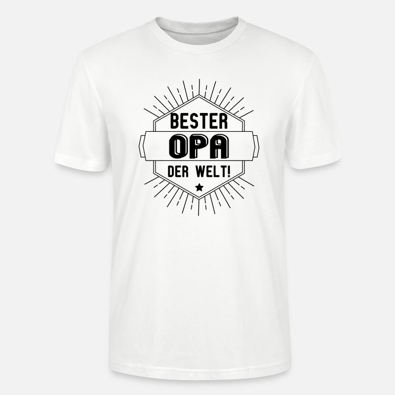 bester Opa der Welt - Stanley/Stella Unisex Bio-T-Shirt CRAFTER - Weiß