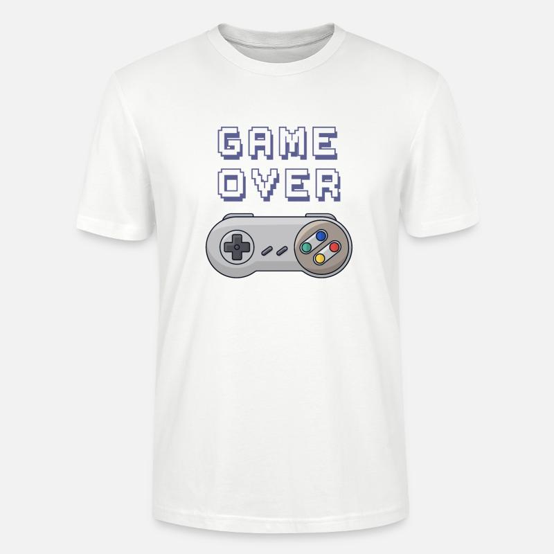 Game Over Retro-Gaming-Controller - Stanley/Stella Unisex Bio-T-Shirt CRAFTER - Weiß