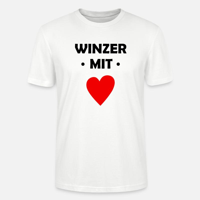 Winzer mit Herz - Stanley/Stella Unisex Bio-T-Shirt CRAFTER - Weiß