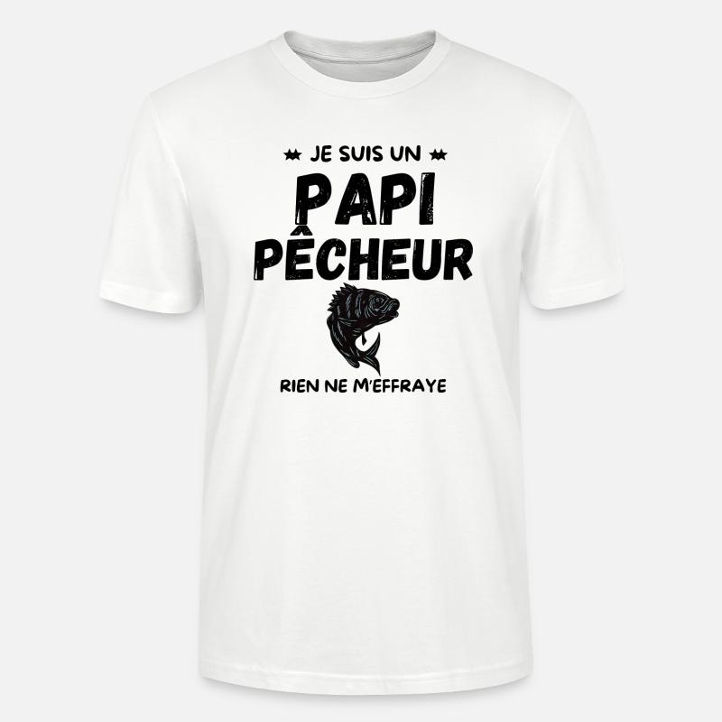 PAPI PÊCHEUR - T-shirt bio CRAFTER Stanley Stella Unisexe - blanc