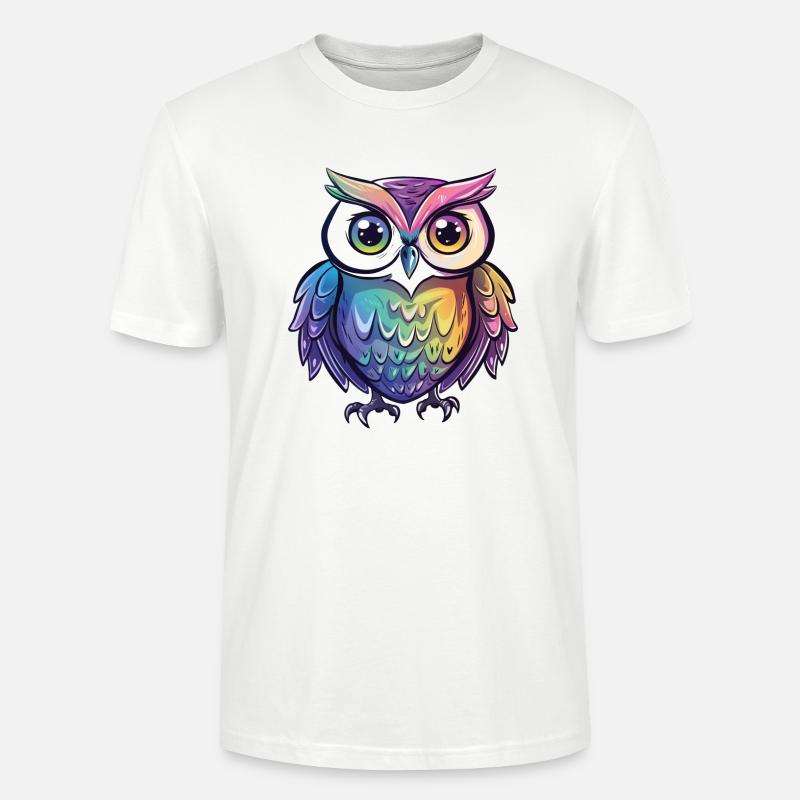 Niedliche Eule Kawaii Maskottchen - Stanley/Stella Unisex Bio-T-Shirt CRAFTER - Weiß