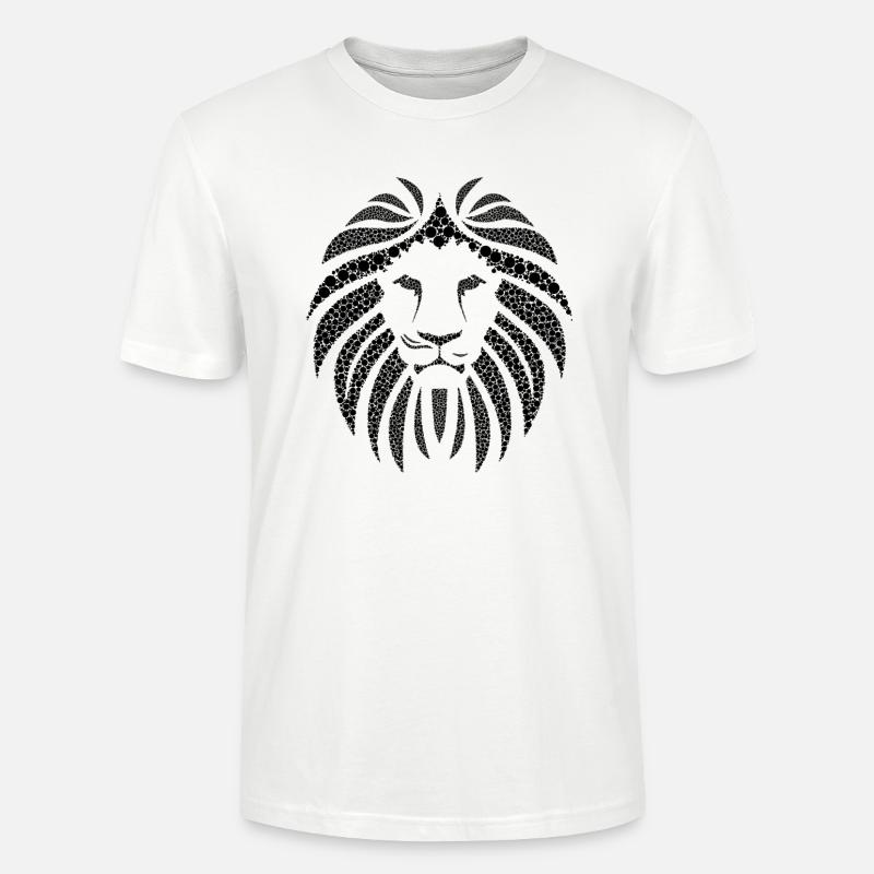 Testa di leone leone come idea tatuaggio e regalo - Maglietta unisex ecologica CRAFTER di Stanley/Stella - bianco
