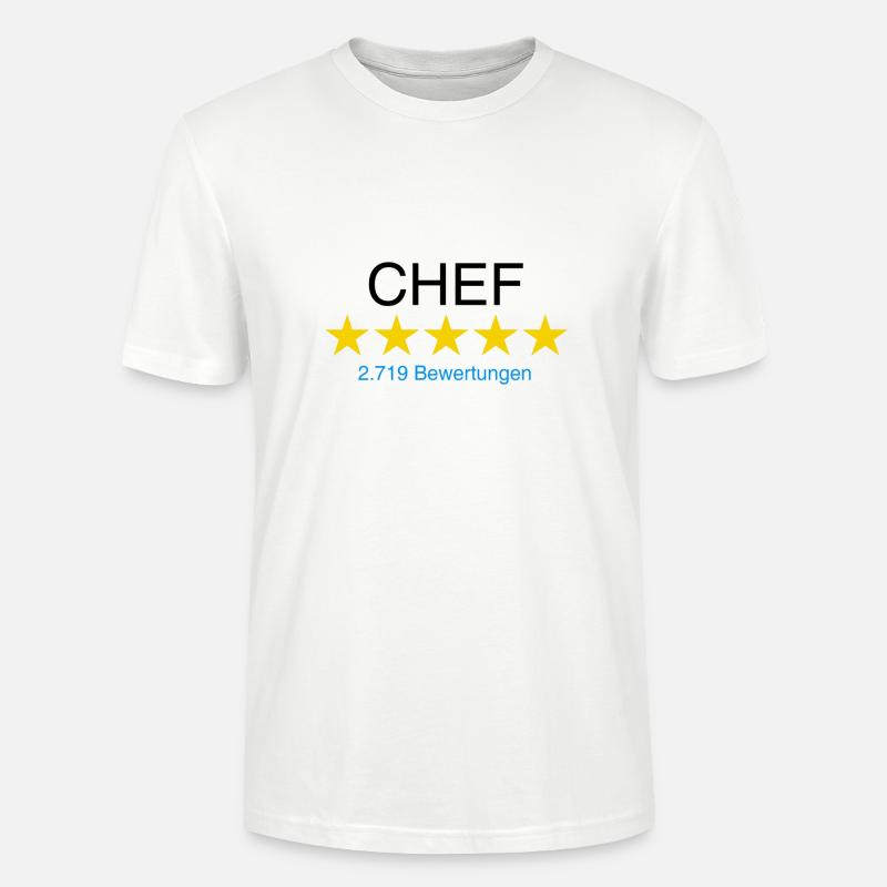 Chef mit Bewertung - Stanley/Stella Unisex Bio-T-Shirt CRAFTER - Weiß