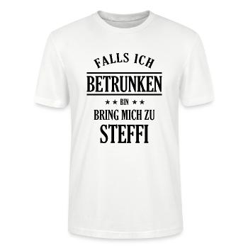 Falls ich betrunken bin Steffi - Stanley/Stella Unisex Bio-T-Shirt CRAFTER - Weiß - Vorne - Alina (178cm) & Michal (187cm)