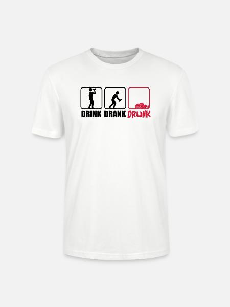 Evolution Hangover Drink Drank Drunk - Stanley/Stella Unisex Bio-T-Shirt CRAFTER - Weiß