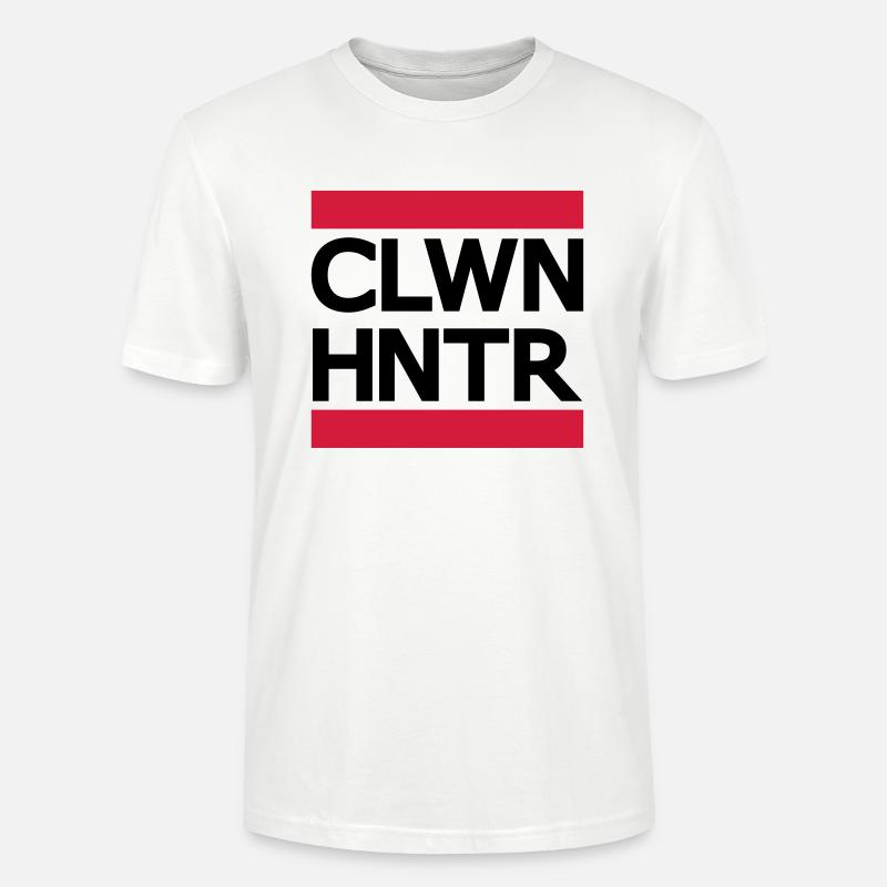 Chasseur de clown - T-shirt bio CRAFTER Stanley Stella Unisexe - blanc