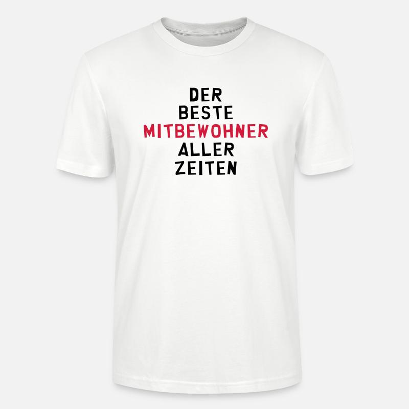 Mitbewohner Mitbewohnerin Freund Freundschaft Nähe - Stanley/Stella Unisex Bio-T-Shirt CRAFTER - Weiß
