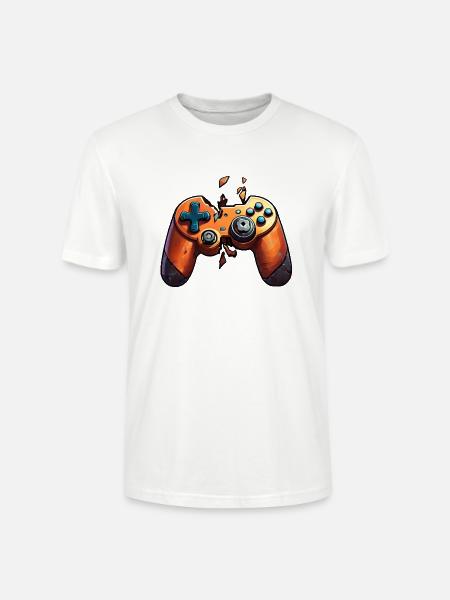 Kaputtes Gamepad, Wut, Gamer-Wut - Stanley/Stella Unisex Bio-T-Shirt CRAFTER - Weiß