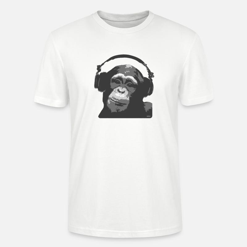 DJ MONKEY by wam - Stanley/Stella Unisex Bio-T-Shirt CRAFTER - Weiß