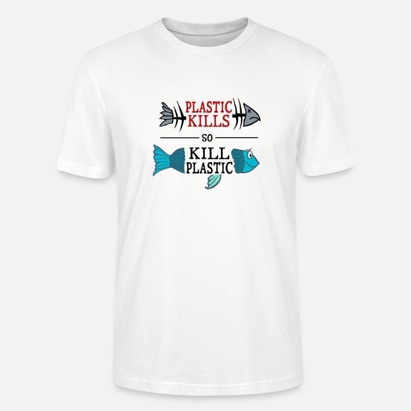 plastic kills - so kill plastic - Stanley/Stella Unisex Bio-T-Shirt CRAFTER - Weiß