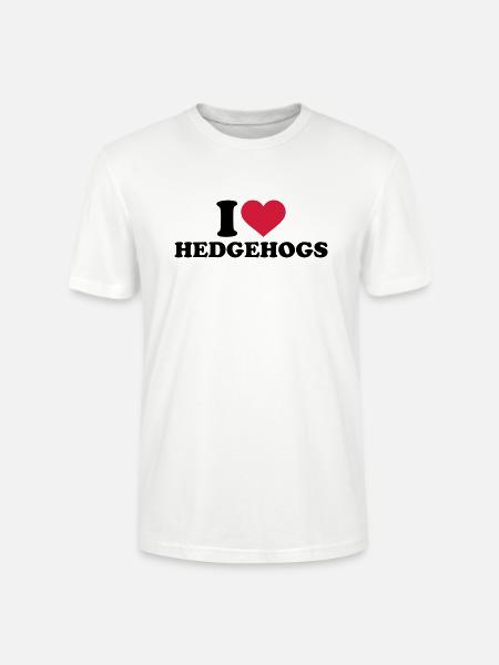 I love hedgehogs - Stanley/Stella CRAFTER Unisex Organic T-Shirt - white