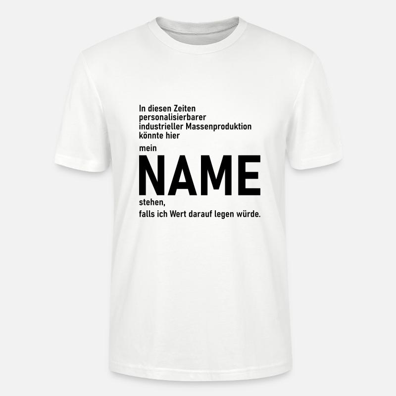 personalisierbar - Stanley/Stella Unisex Bio-T-Shirt CRAFTER - Weiß