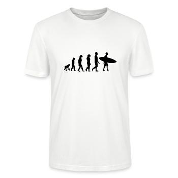 SURF EVOLUTION - SCHWARZ - Stanley/Stella Unisex Bio-T-Shirt CRAFTER - Weiß - Vorne - Alina (178cm) & Michal (187cm)