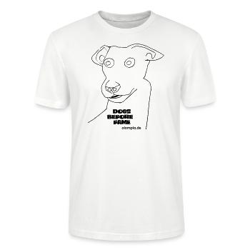 DOGS BEFORE FAME - Stanley/Stella Unisex Bio-T-Shirt CRAFTER - Weiß - Vorne - Alina (178cm) & Michal (187cm)