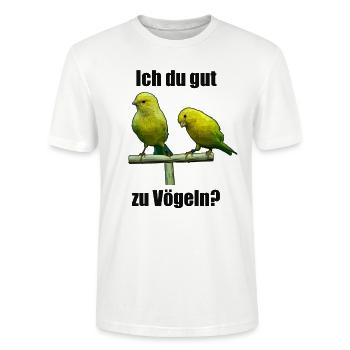 Lustiger Spruch Vögeln Sex - Stanley/Stella Unisex Bio-T-Shirt CRAFTER - Weiß - Vorne - Alina (178cm) & Michal (187cm)