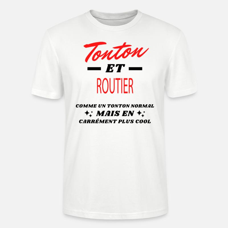 Tonton et ROUTIER - T-shirt bio CRAFTER Stanley Stella Unisexe - blanc