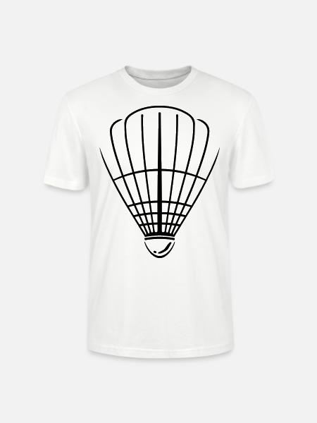 Badminton Symbol - Stanley/Stella CRAFTER Unisex Organic T-Shirt - white