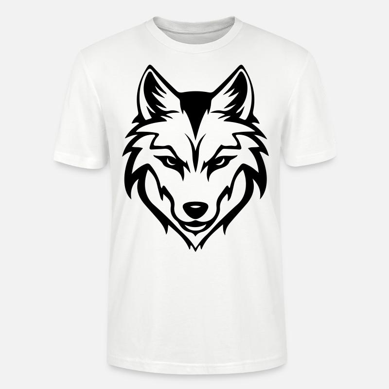 Wolf Silhouette - Stanley/Stella Unisex Bio-T-Shirt CRAFTER - Weiß