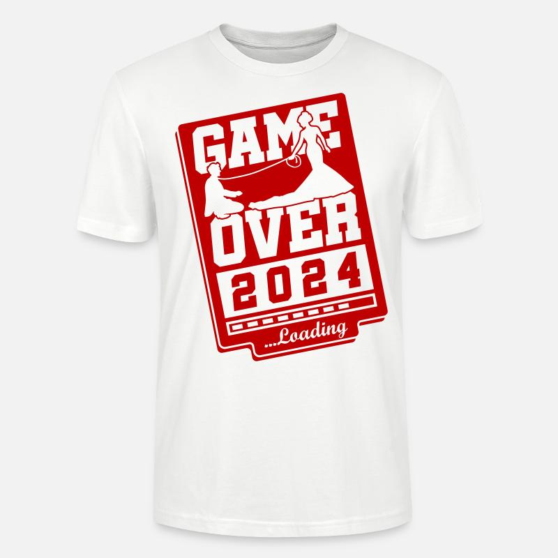 Wedding Loading 2024 Game Over - T-shirt bio CRAFTER Stanley Stella Unisexe - blanc