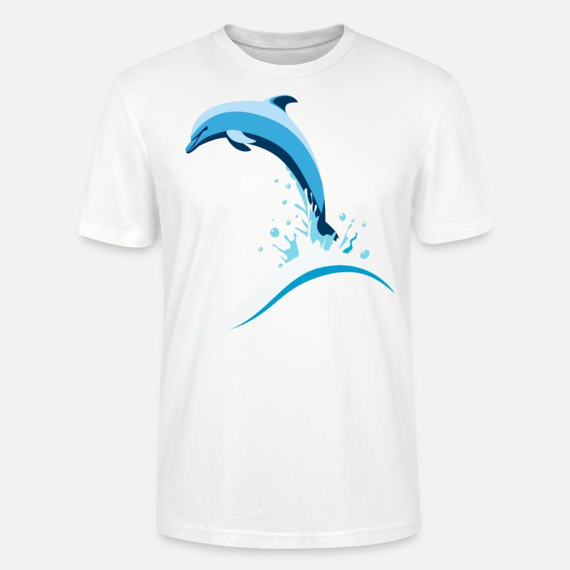 Springender Delfin - Stanley/Stella Unisex Bio-T-Shirt CRAFTER - Weiß
