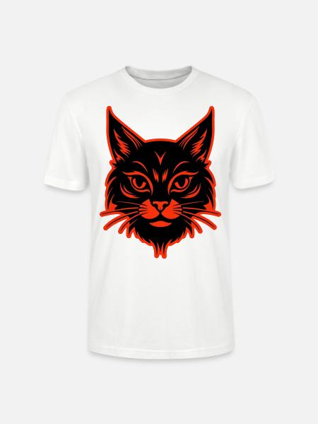 Cat Head - Stanley/Stella CRAFTER Unisex Organic T-Shirt - white