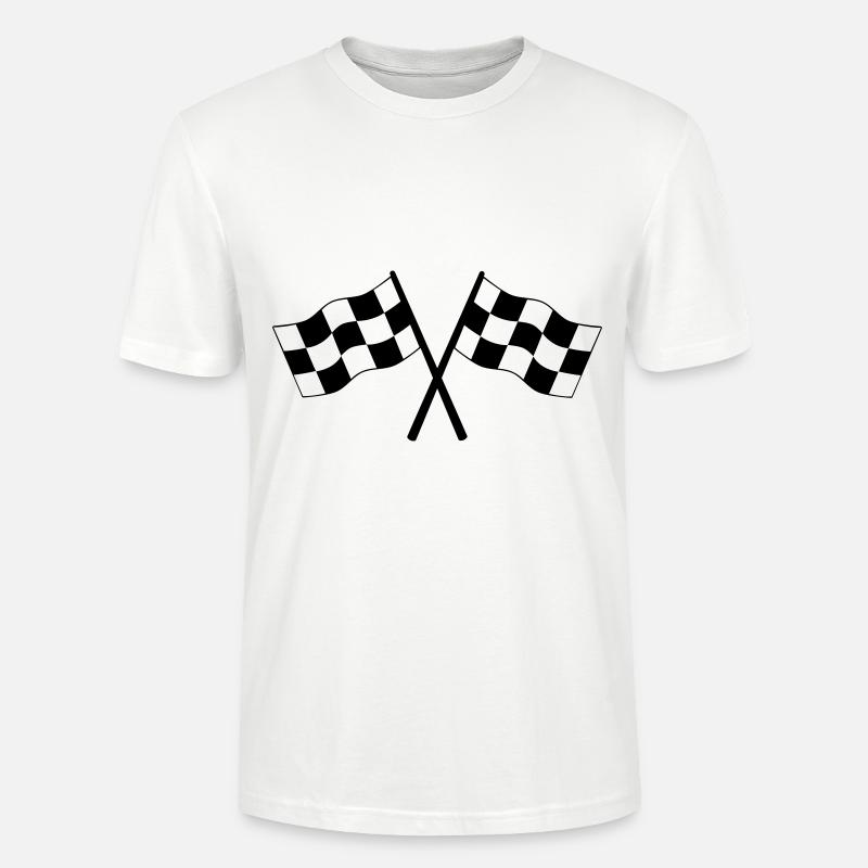 Zielflagge Symbol - Stanley/Stella Unisex Bio-T-Shirt CRAFTER - Weiß