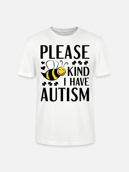 Bitte Bienenart Ich habe Autismus - Stanley/Stella Unisex Bio-T-Shirt CRAFTER - Weiß