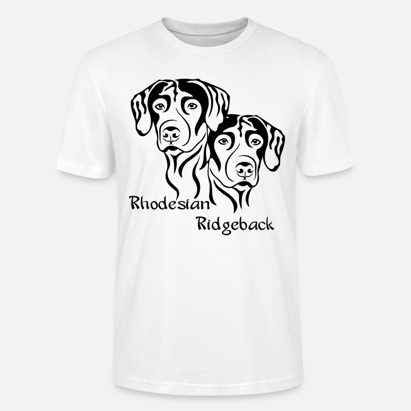 2 Rhodesian Ridgeback / helle Stoffe - Stanley/Stella Unisex Bio-T-Shirt CRAFTER - Weiß