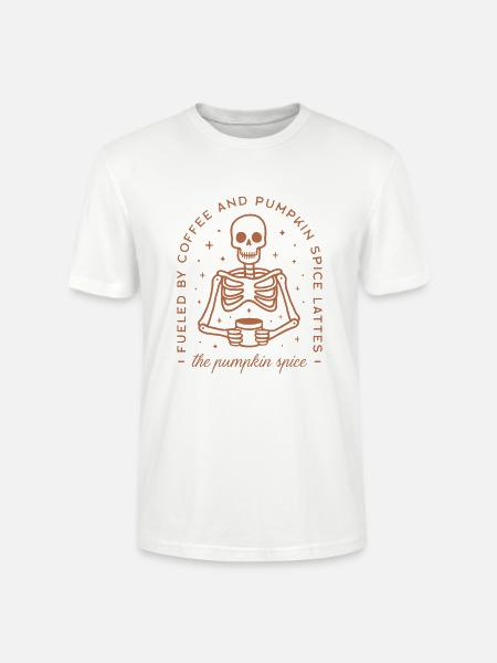 Pumpkin spice latte - Stanley/Stella CRAFTER Unisex Organic T-Shirt - white