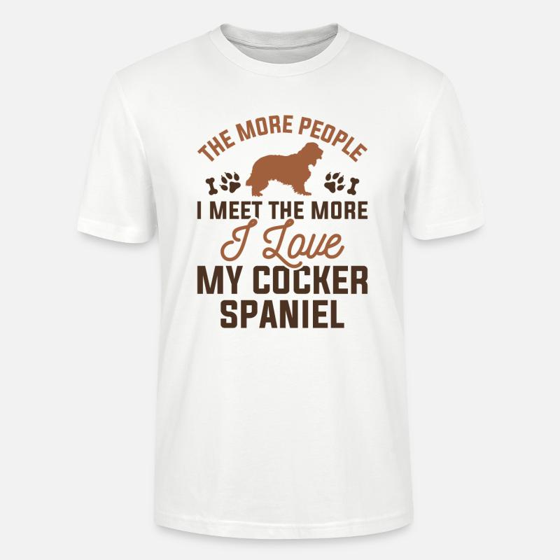 Ich liebe meinen Cocker Spaniel - Stanley/Stella Unisex Bio-T-Shirt CRAFTER - Weiß