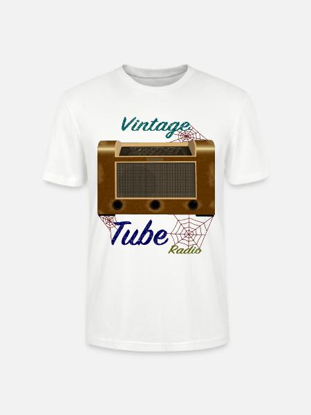 gebrauchtes, altes Röhrenradio - Stanley/Stella Unisex Bio-T-Shirt CRAFTER - Weiß