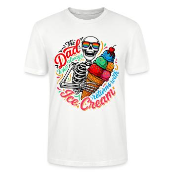 Squelette avec de la glace - T-shirt bio CRAFTER Stanley Stella Unisexe - blanc - Devant - Alina (178cm) & Michal (187cm)