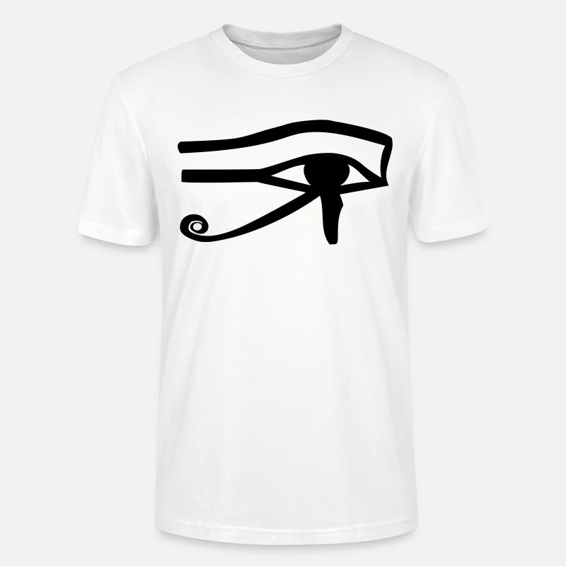 Oeil de horus - T-shirt bio CRAFTER Stanley Stella Unisexe - blanc