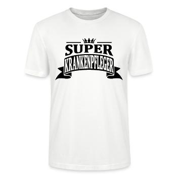 super krankenpfleger - Stanley/Stella Unisex Bio-T-Shirt CRAFTER - Weiß - Vorne - Alina (178cm) & Michal (187cm)