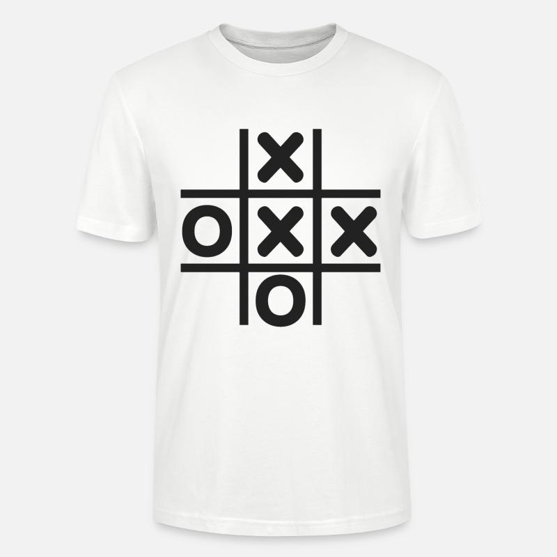 TIC TAC TOE Feld Retro - Stanley/Stella Unisex Bio-T-Shirt CRAFTER - Weiß