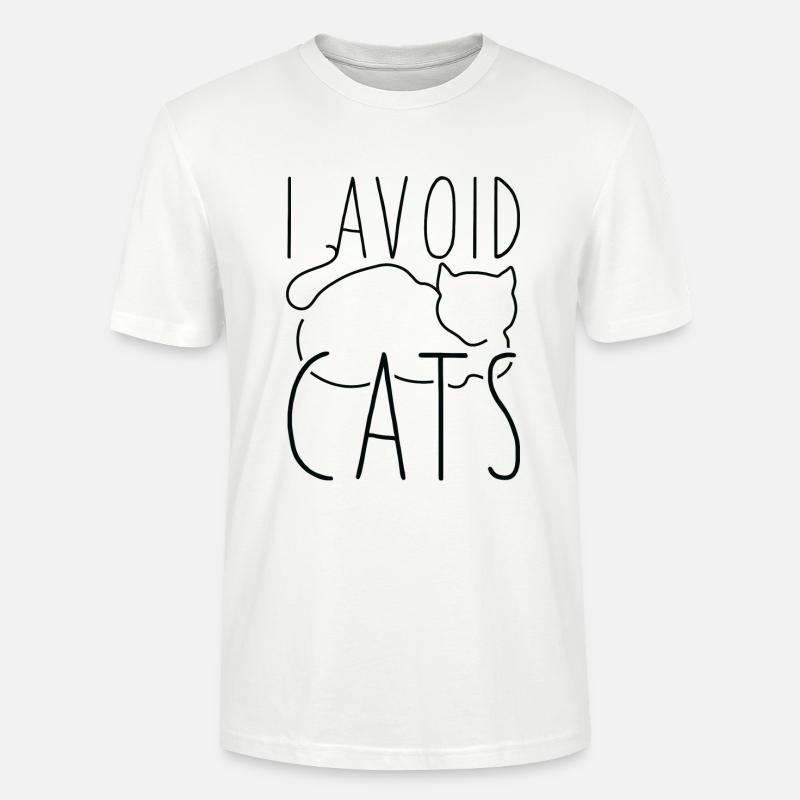 J’évite les chats - T-shirt bio CRAFTER Stanley Stella Unisexe - blanc